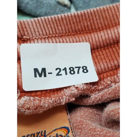 Crazy Shirts Men Activewear Pants M Peach Embroidered Pumpkin Dye Jogger Y2K - Picture 2 of 12